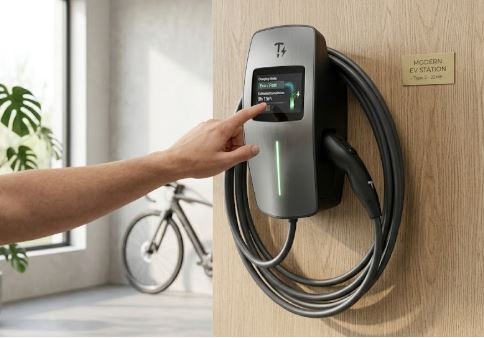Punto de carga para coche eléctrico